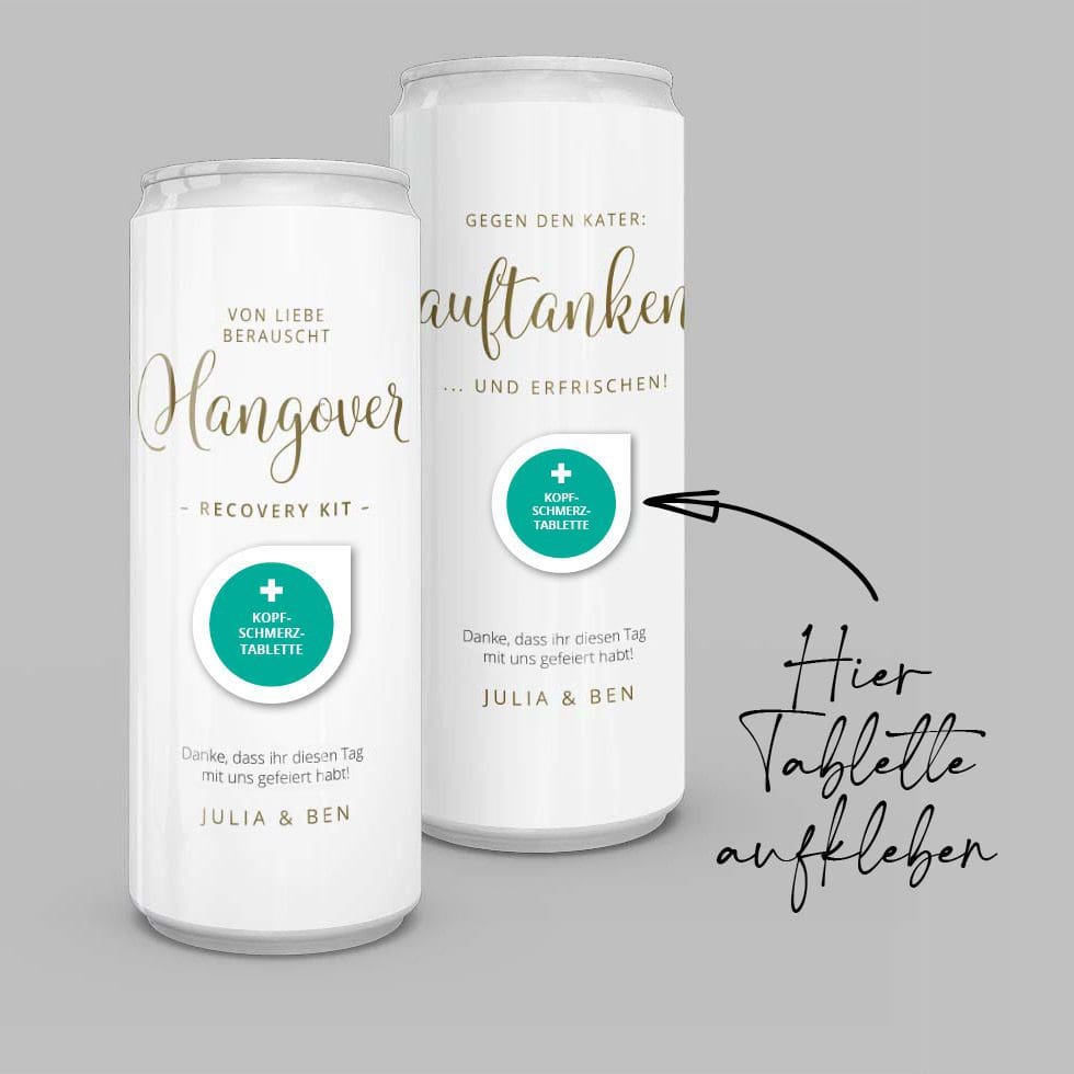 Hangover Kit Hochzeit Dose Hangover Kit Hochzeit Dose