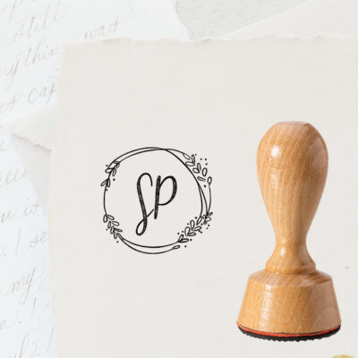Hochzeitsstempel Initialen verspielt
