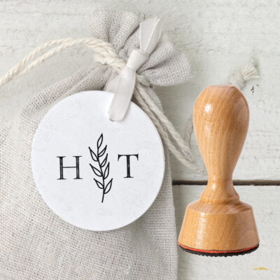 Stempel Hochzeit Initialen Zweig