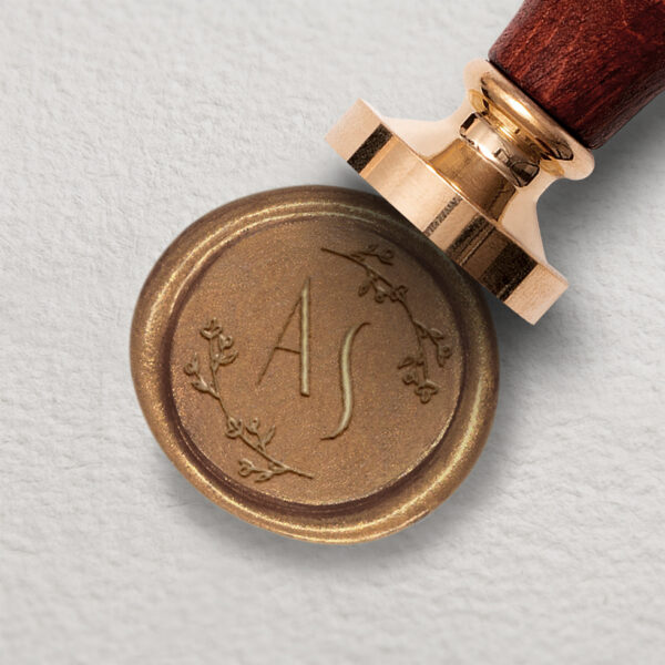 Siegelstempel personalisiert Initialen elegant