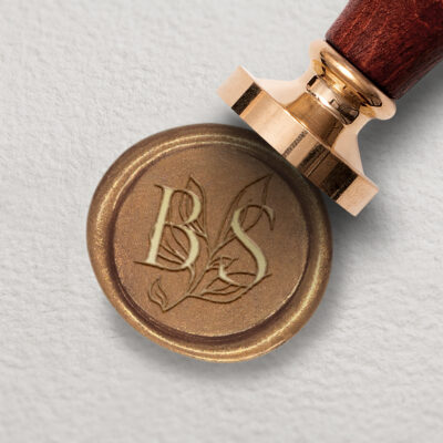 Siegelstempel Initialen Zweig