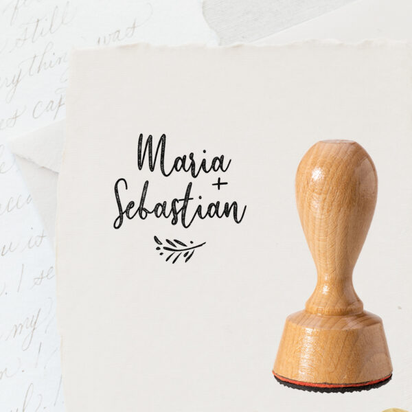 Stempel Hochzeit Handschrift Namen