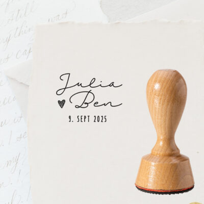 Stempel Hochzeit Herz Namen Datum