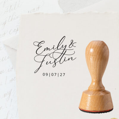 Kalligraphie Stempel Hochzeit personalisiert