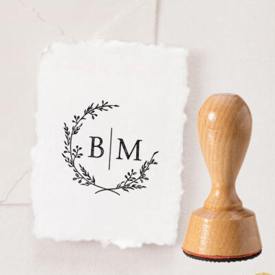 Stempel Hochzeit Gräser Initialen