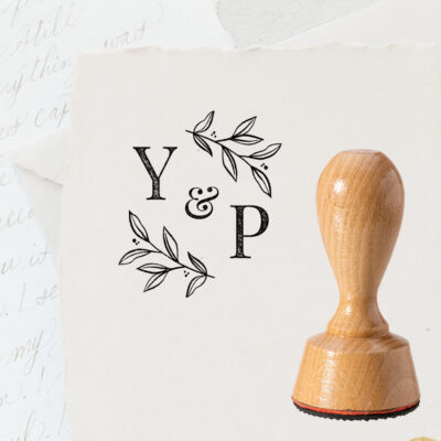 Hochzeitslogo Stempel personalisiert Initialen
