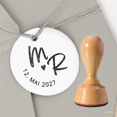 Stempel Hochzeit Initialen Datum