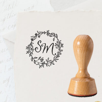 Stempel Hochzeit Initialen Vintage