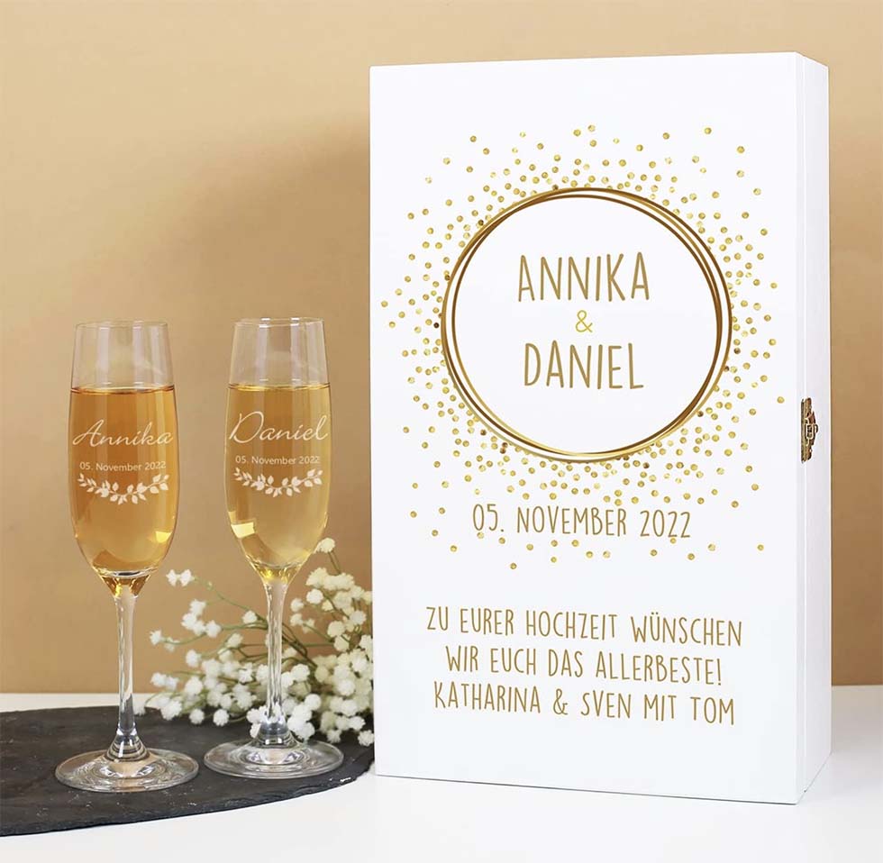 Sektgläser Geschenkbox Hochzeit