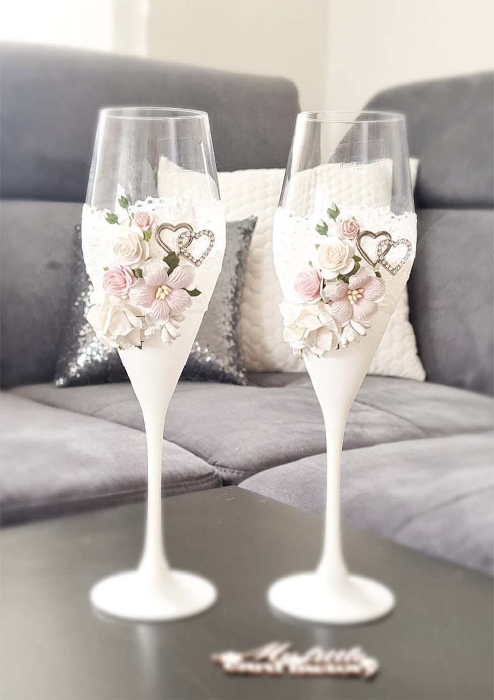 Sektglas Hochzeit Brautpaar