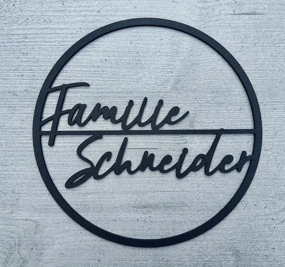 Türschild Familie