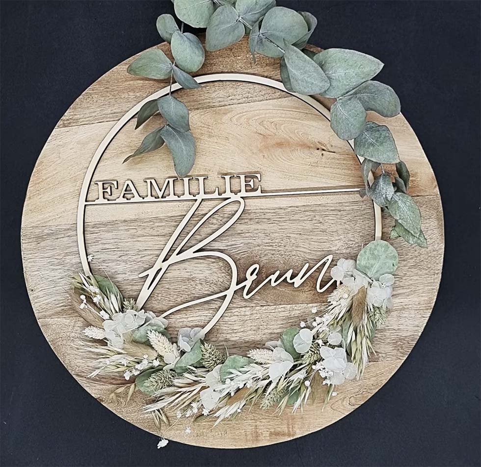 Türschild als Geschenk zur Hochzeit