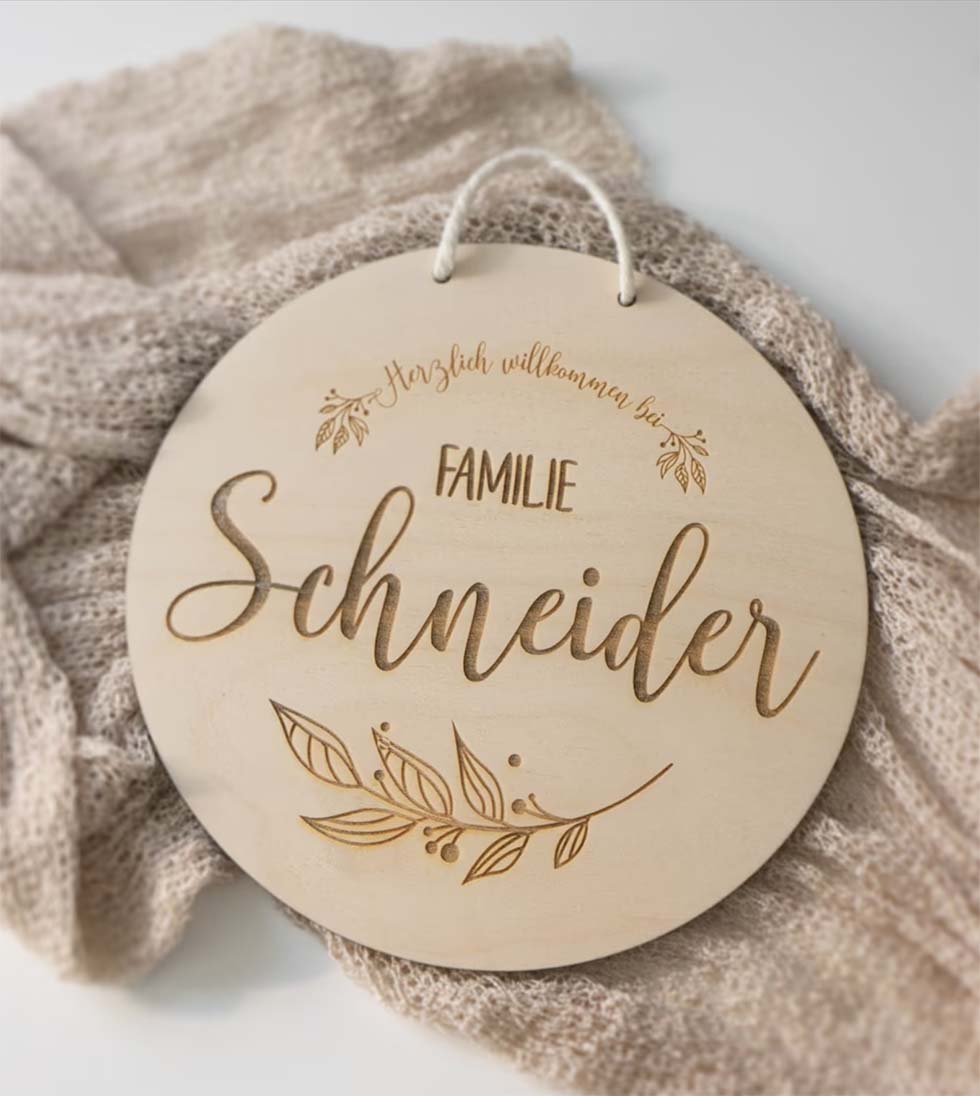 Türschild Holz