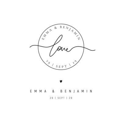 Hochzeitslogo Love Stempel