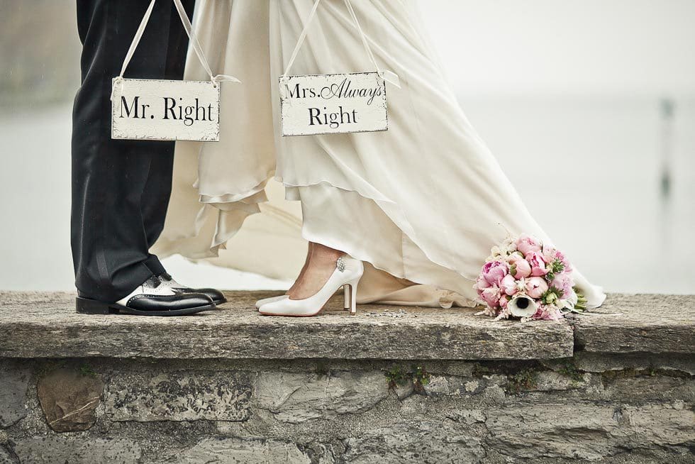 Hochzeitsschild Brautpaarfoto