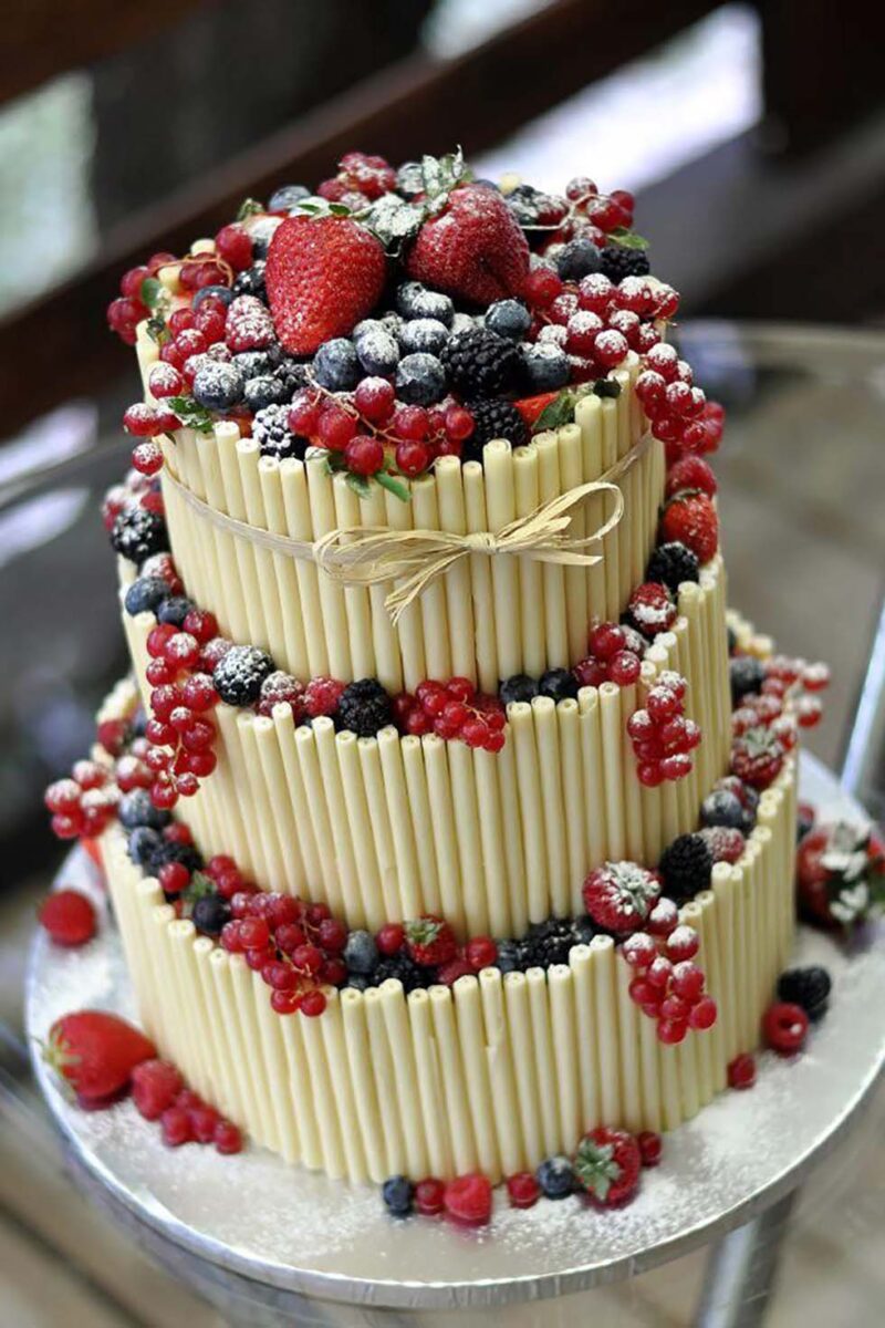 Hochzeitstorte Schokoröllchen Hochzeitstorte Schokoröllchen