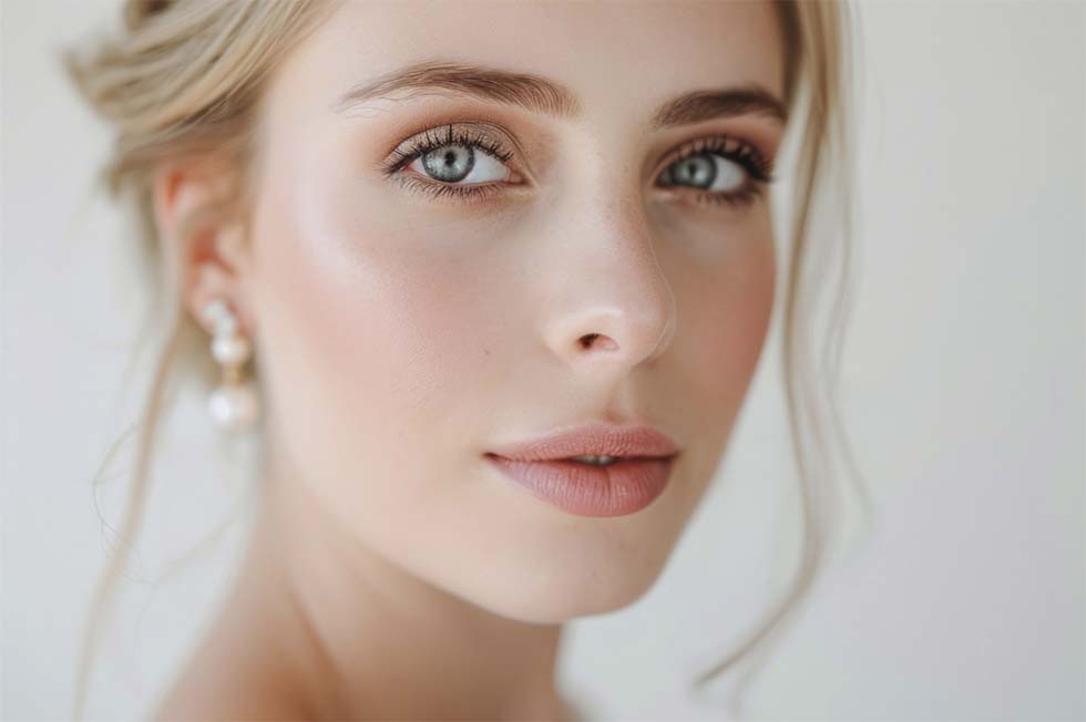 Braut Make-up Rose-Gold Schminke Hochzeit