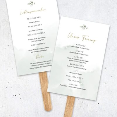 Fächer Hochzeit Eukalyptus