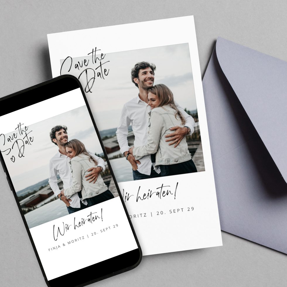 Save the Date Polaroid gestalten Save the Date Polaroid gestalten