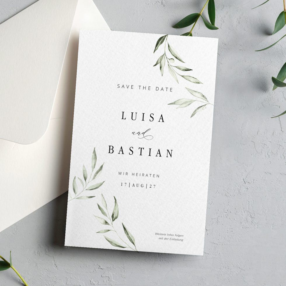 Save the Date Karte Vorlage modern Save the Date Karte Vorlage modern