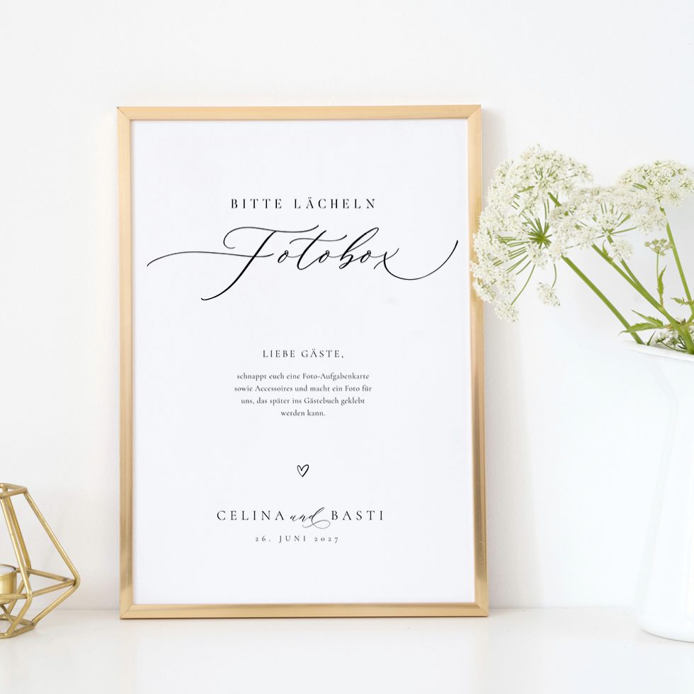 Fotobox Schild elegant Fotobox Schild elegant