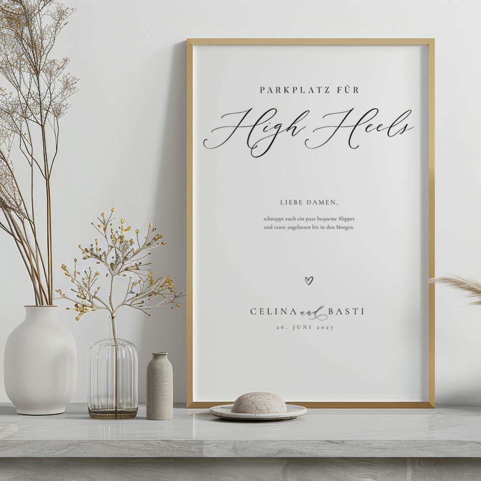 High Heels Garage Schild Hochzeit elegant High Heels Garage Schild Hochzeit elegant