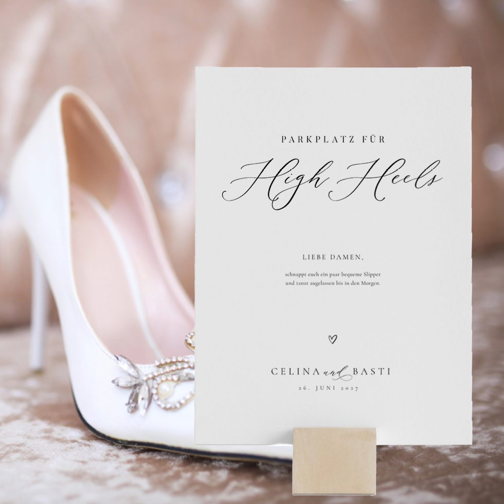 High Heels Garage Schild Hochzeit elegant High Heels Garage Schild Hochzeit elegant