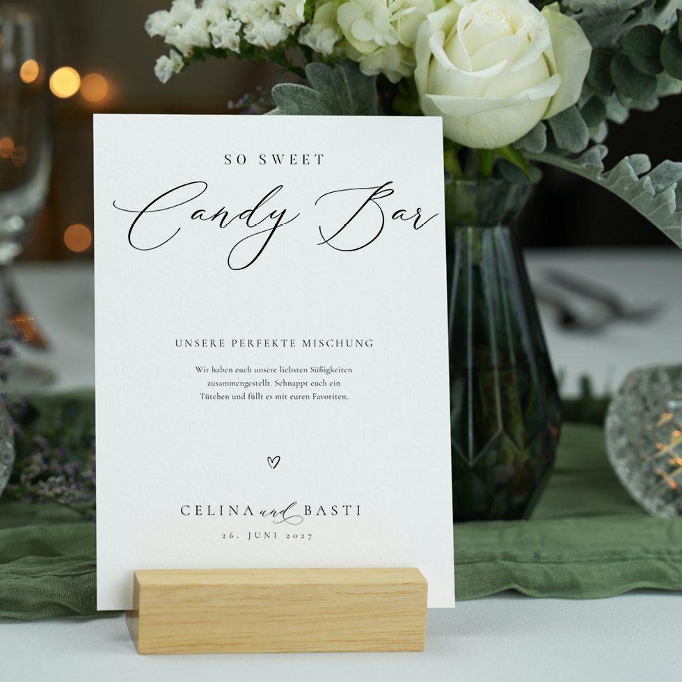 Candy Bar Schild Hochzeit elegant Candy Bar Schild Hochzeit elegant