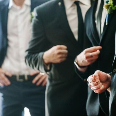 Anzug Gast Hochzeit Groomsmen Schwarz