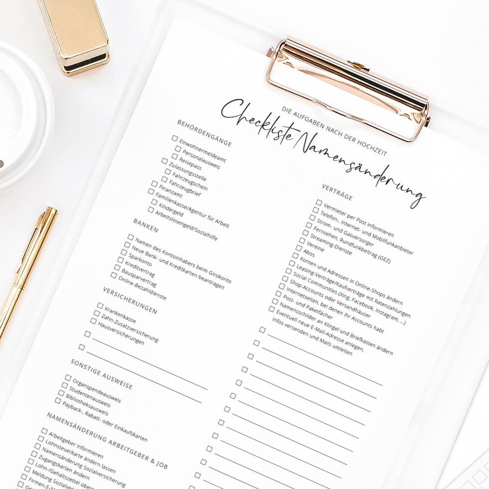 Checkliste Namensänderung Download Checkliste Namensänderung Download