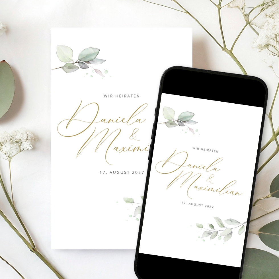 Digitale Hochzeitseinladung selbst gestalten Digitale Hochzeitseinladung selbst gestalten