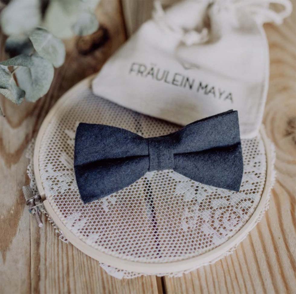Blaue Fliege Filz Vintage Blaue Fliege Filz Vintage