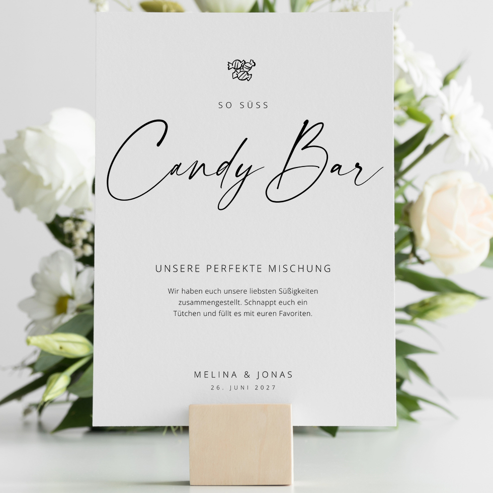 Candy Bar Schild Hochzeit modern Candy Bar Schild Hochzeit modern
