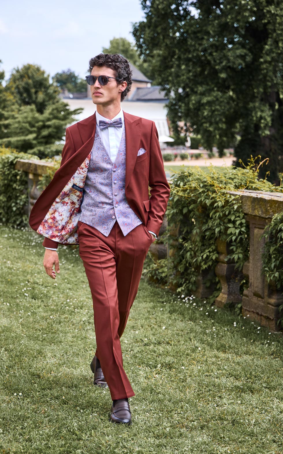 Hochzeitsanzug modern Braun Vintage