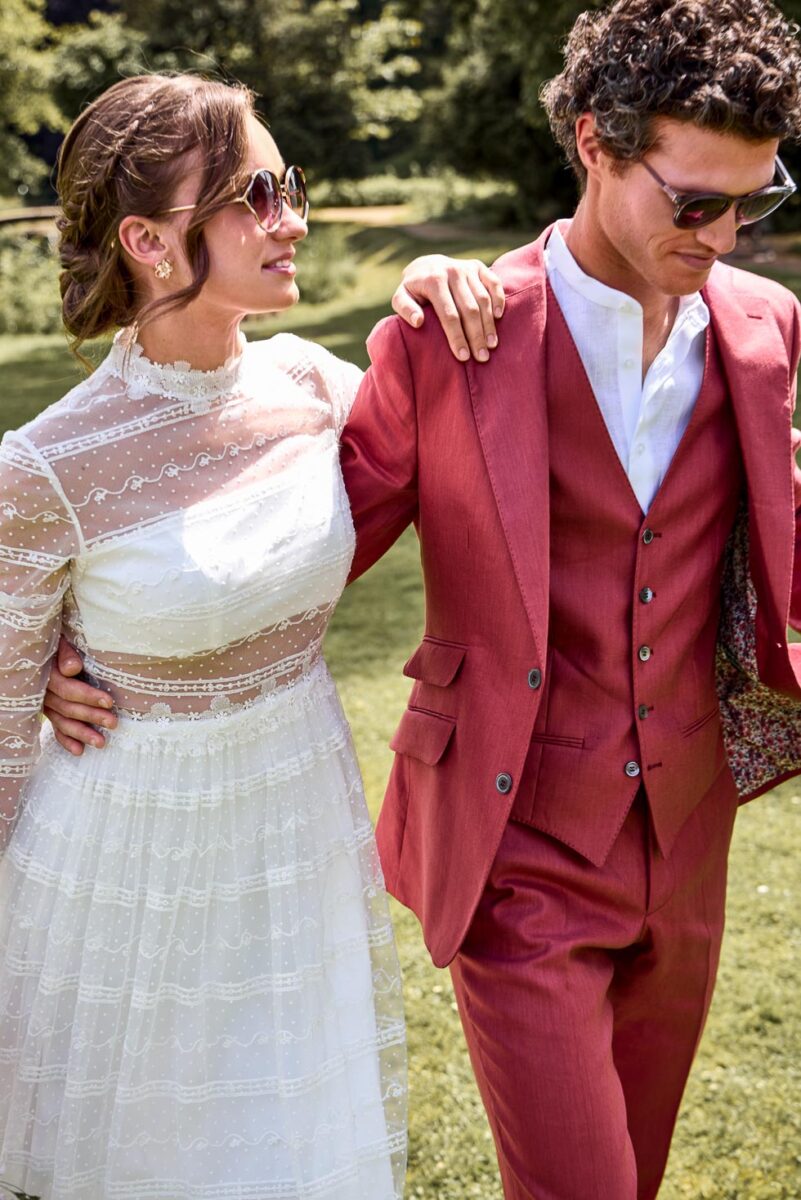 Hochzeitsanzug modern Rot Hochzeitsanzug modern Rot