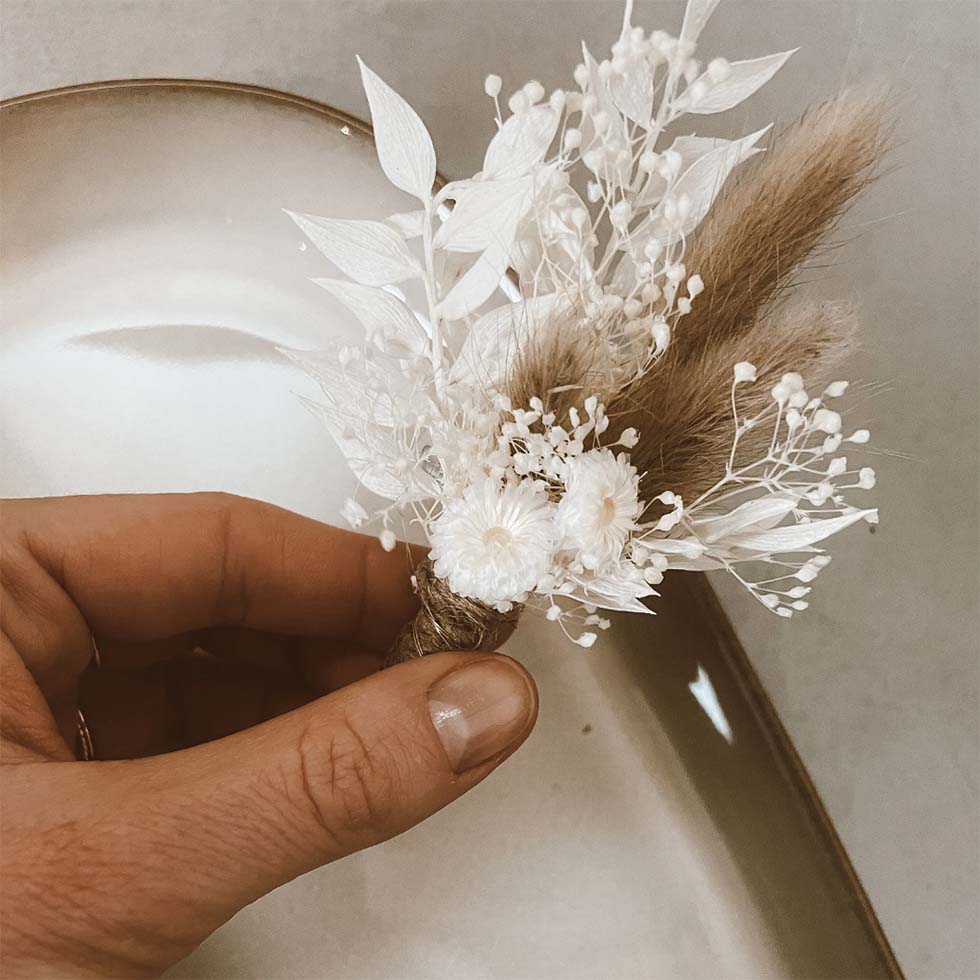Anstecker Bräutigam Boho Trockenblumen Anstecker Bräutigam Boho Trockenblumen