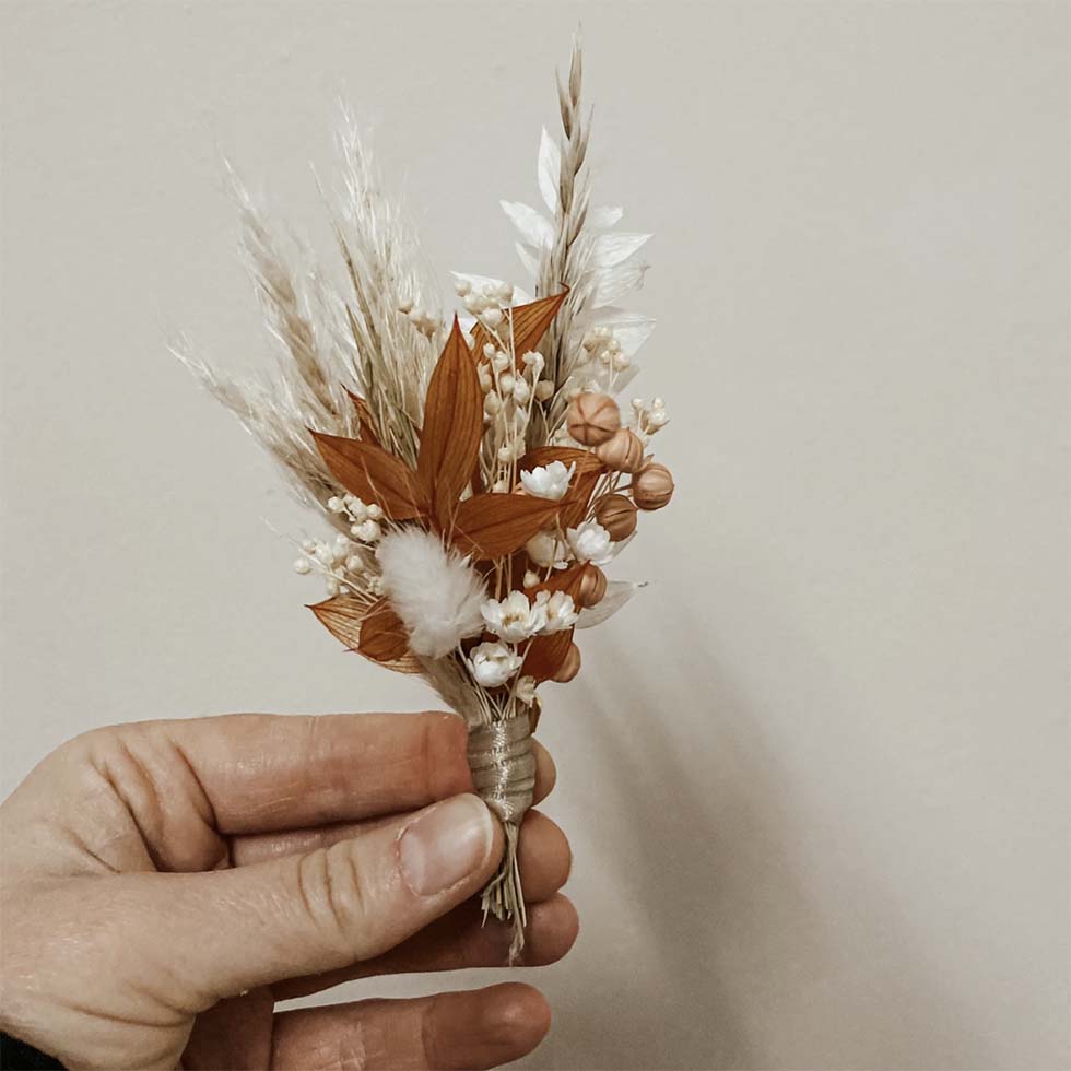 Anstecker Trockenblumen Boho Anstecker Trockenblumen Boho