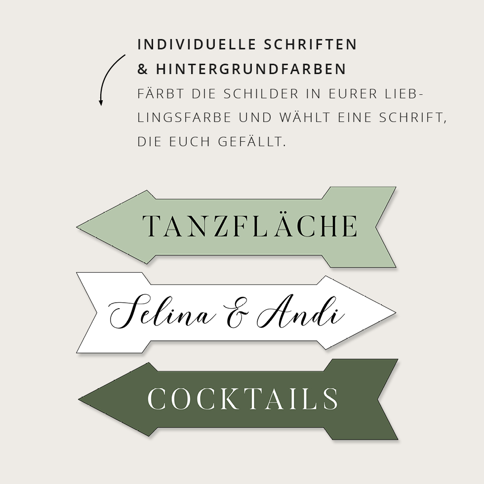 Wegweiser Hochzeit individuell Wegweiser Hochzeit individuell