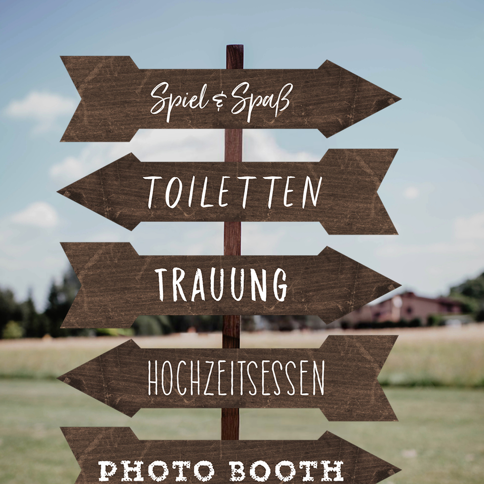 Wegweiser Hochzeit Holz Vorlage DIY Wegweiser Hochzeit Holz Vorlage DIY