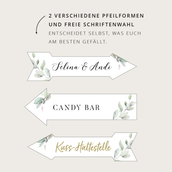 Wegweiser Hochzeit DIY Eukalyptus