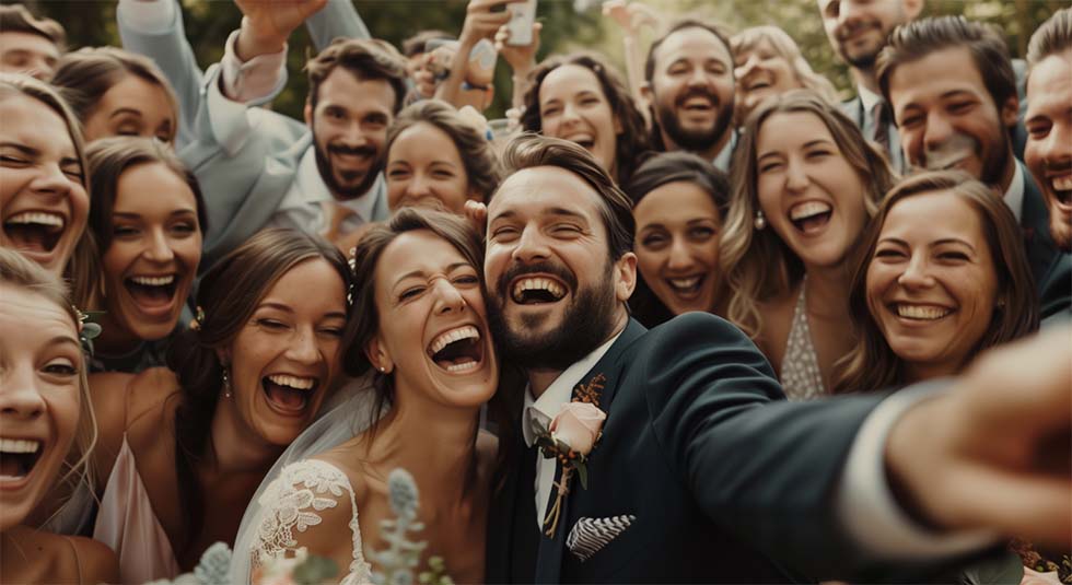 Brautpaar Selfie Hochzeitsfoto Brautpaar Selfie Hochzeitsfoto