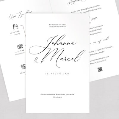 Einladung Hochzeit Kalligraphie