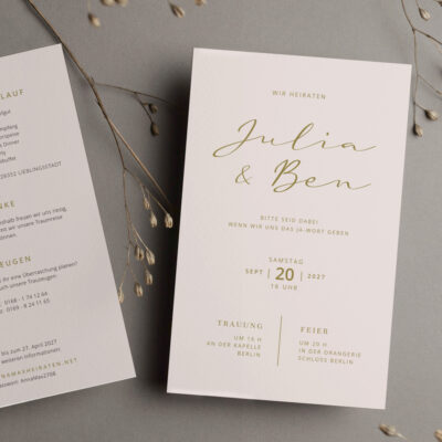 Hochzeitseinladung Rosa Gold