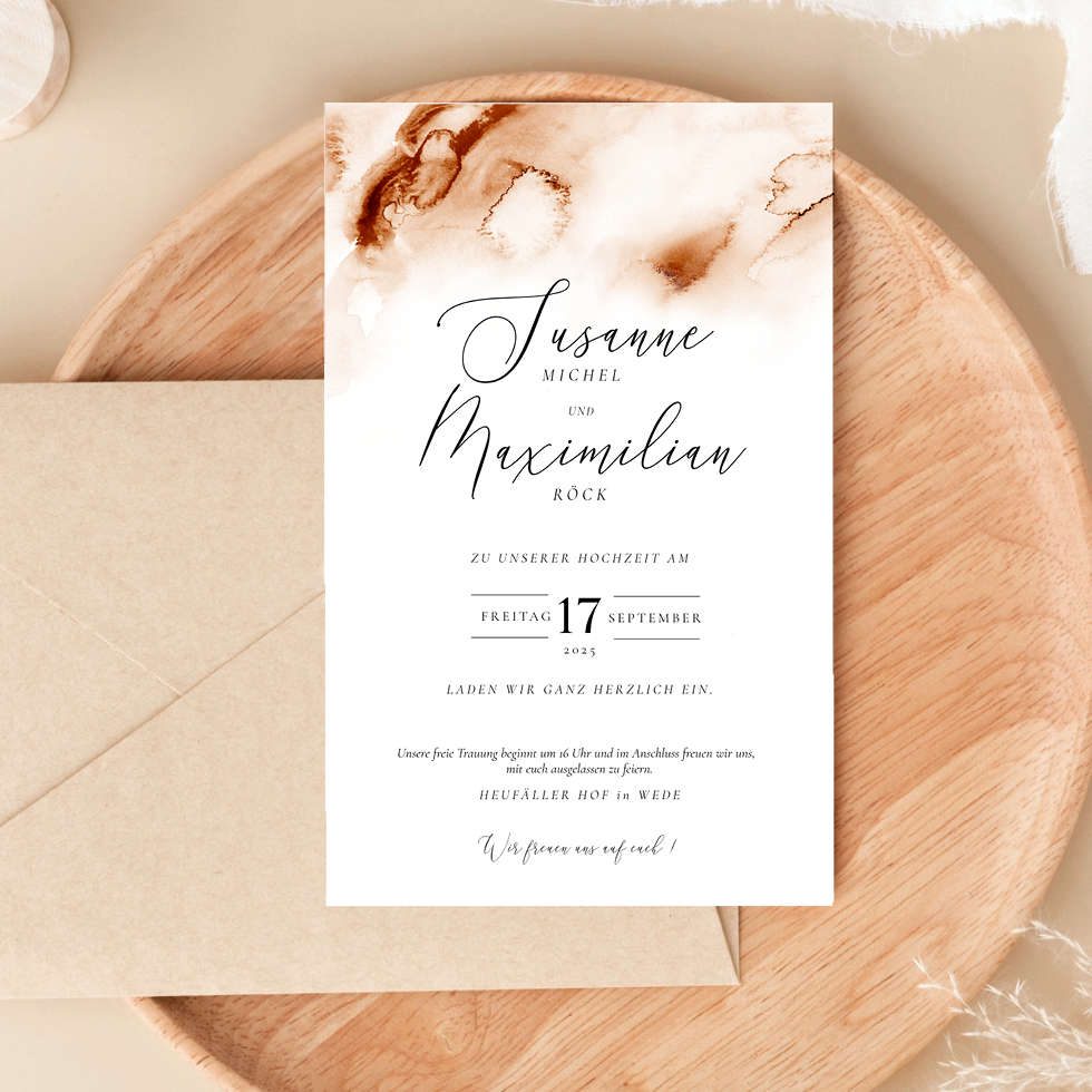 Hochzeitseinladung Boho Terrakotta Hochzeitseinladung Boho Terrakotta