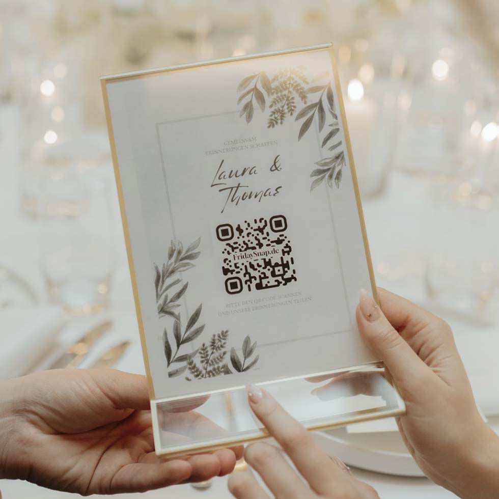 QR Code Hochzeit aufsteller QR Code Hochzeit aufsteller