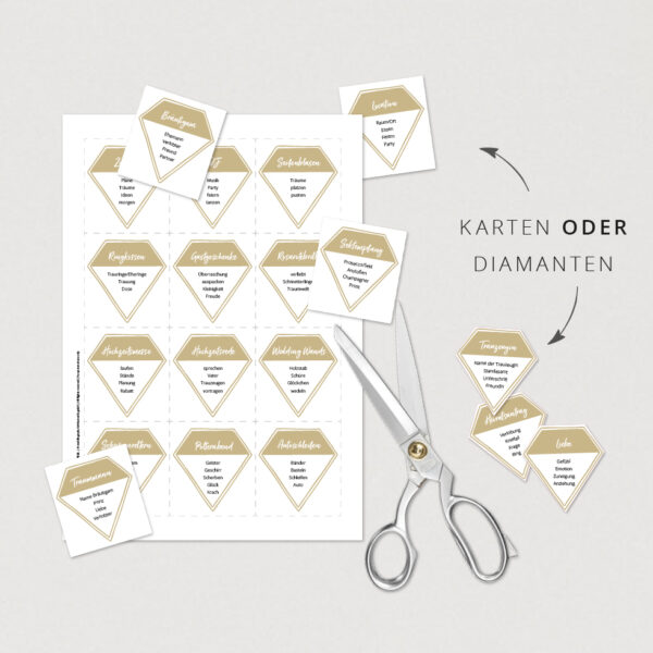 Hochzeitstabu Karten drucken