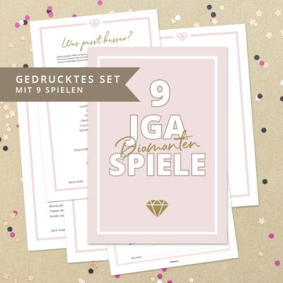 JGA Spieleset Bögen gedruckt