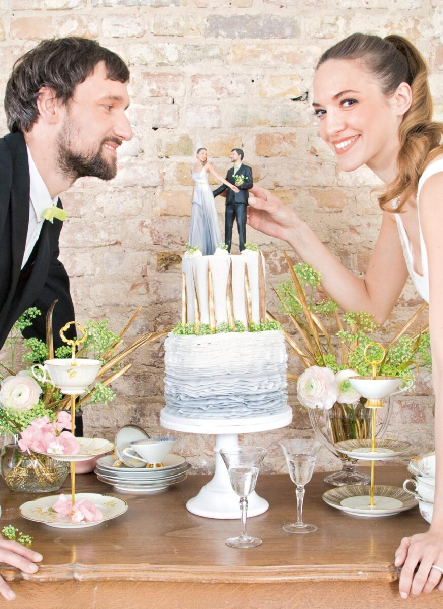 Mini Me 3-D-Figuren Hochzeitstorte individueller Torten Topper