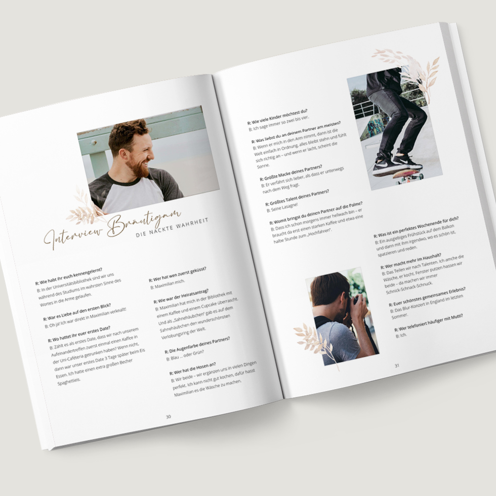 Interview Hochzeitszeitung Beispiel Layout Interview Hochzeitszeitung Beispiel Layout